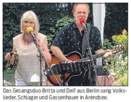 Britta & Delf - Sommer-Konzert 2015 Arendsee